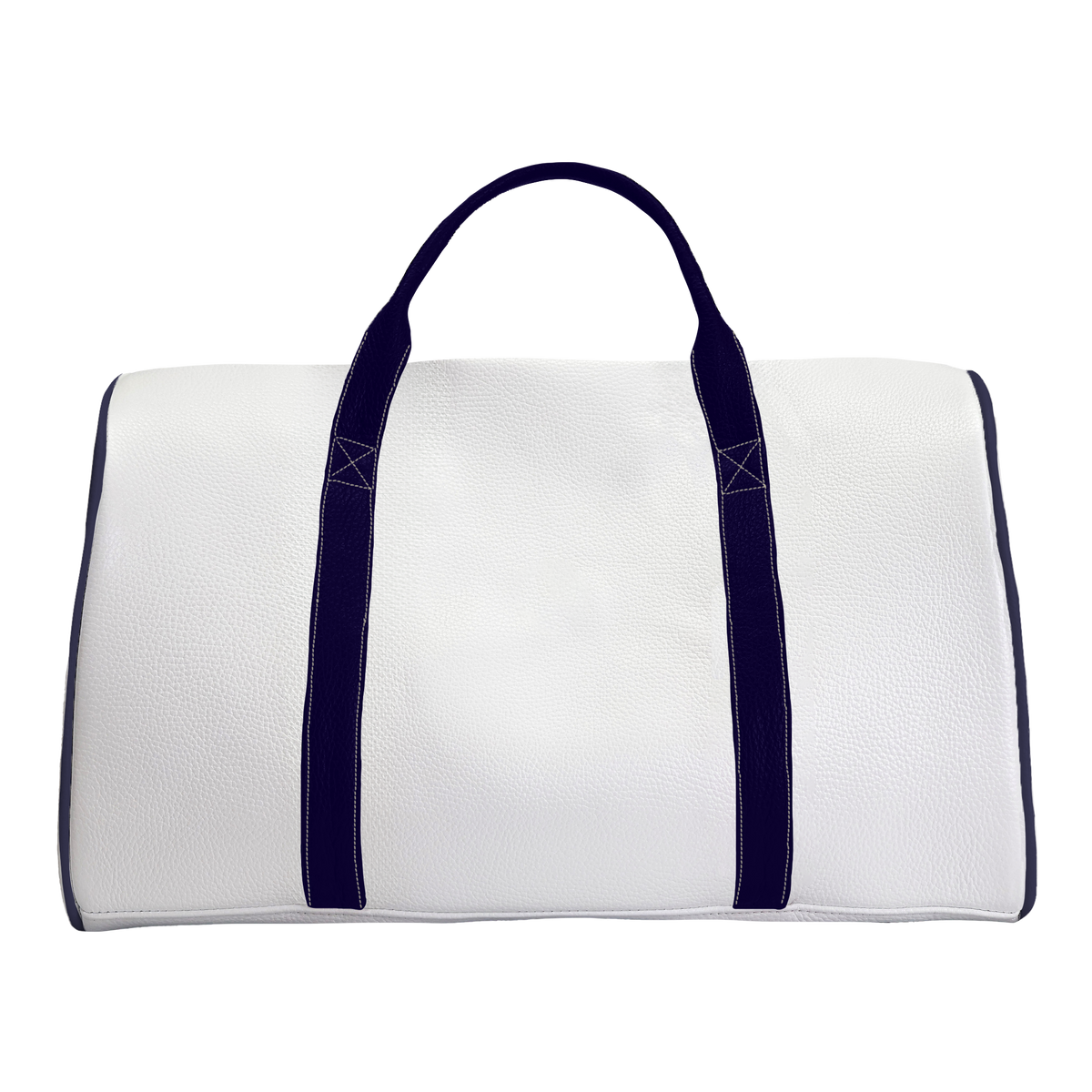 Duffle Bag: Pure White + Navy